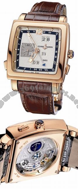 Ulysse Nardin Quadrato Dual Time Perpetual Mens Wristwatch 326-90.61