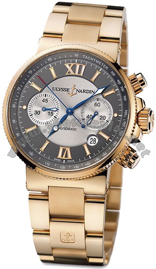 Ulysse Nardin Maxi Marine Chronograph Mens Wristwatch 356-66-8/319