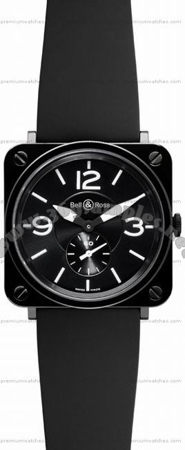 Bell & Ross BR S Quartz Black ceramic Unisex Wristwatch BRS-BL-CERAMIC/SRB