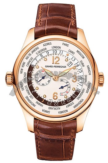 Girard-Perregaux World Timer WW.TC Chronograph Mens Wristwatch 49850-52-151-BACD