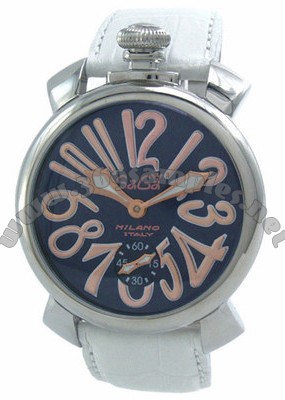 GaGa Milano Manual 48mm Steel Men Wristwatch 5010.5.WHNV
