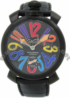 GaGa Milano Manual 48mm PVD/Carbon Fibre Men Wristwatch 5012.3.BK