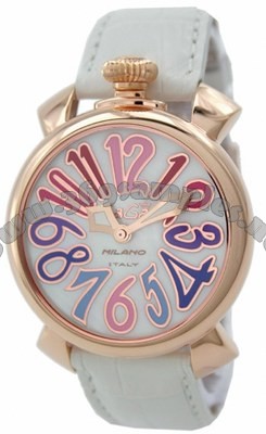 GaGa Milano Manual 40mm Gold Plated Unisex Wristwatch 5021.1.WH