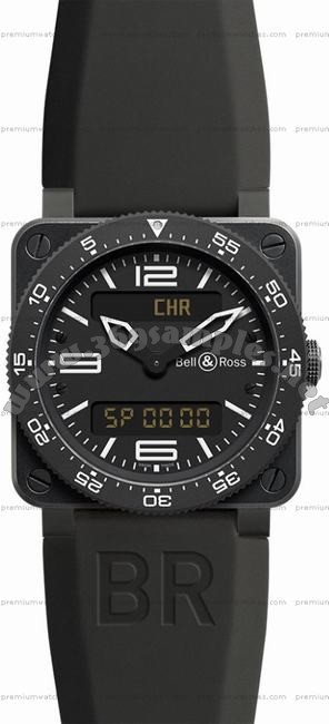 Bell & Ross BR 03 Type Aviation Carbon Mens Wristwatch BR0392-AVIA-CA