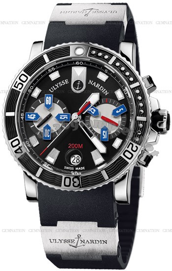 Ulysse Nardin Maxi Marine Diver Chronograph Mens Wristwatch 8003-102-3.92