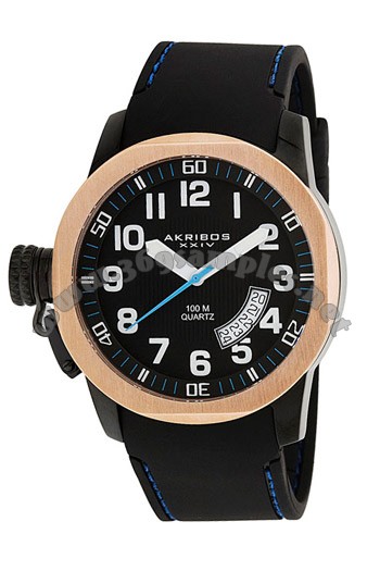 Akribos XXIV Canteen Top Mens Wristwatch AK423BK