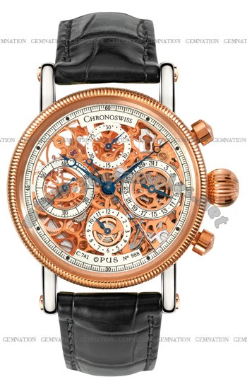 Chronoswiss Opus Skeleton Chronograph Mens Wristwatch CH7522SR