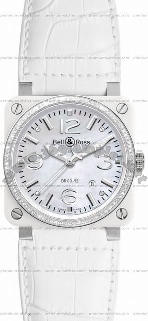 Bell & Ross BR 03-92 White Ceramic Mens Wristwatch BR0392-WH-C-D