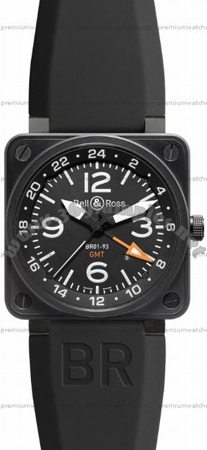 Bell & Ross BR 01-93 GMT Mens Wristwatch BR0193-GMT