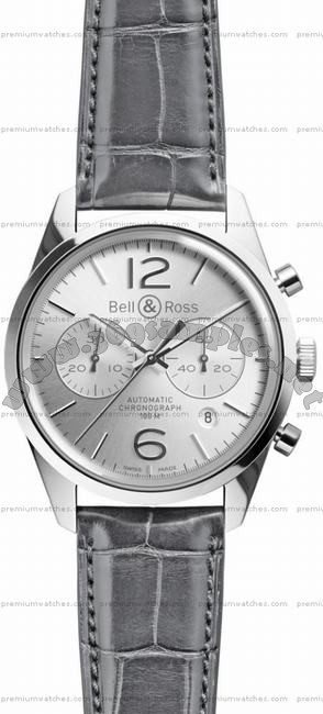 Bell & Ross BR 126 Officer Mens Wristwatch BRG126-WH-ST/SCR