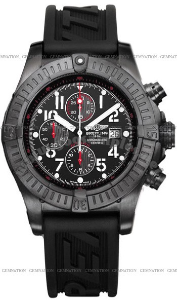 Breitling Super Avenger Black Steel Mens Wristwatch M1337010.B930-122S