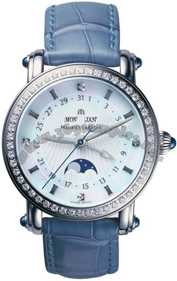 Maurice Lacroix Masterpiece Phase De Lune Ladies Wristwatch MP6066-SD501-17E-BL