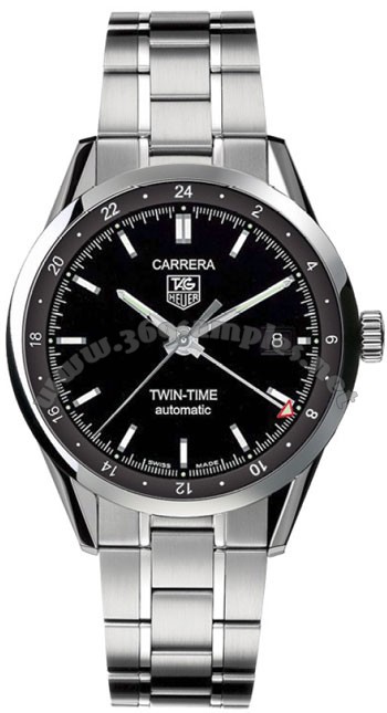 Tag Heuer Carrera Twin Time Mens Wristwatch WV2115.BA0787
