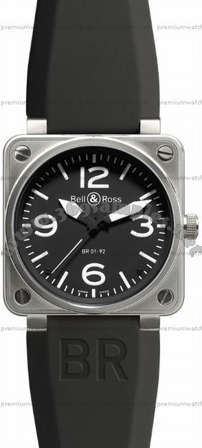 Bell & Ross BR 01-92 Steel Mens Wristwatch BR0192-BL-ST