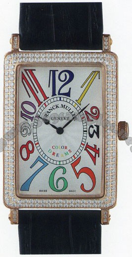 Franck Muller Ladies Large Long Island Large Ladies Wristwatch 1002 QZ COL DRM-1