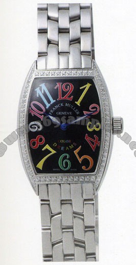 Franck Muller Ladies Small Cintree Curvex Small Ladies Wristwatch 1752 QZ COL DRM O-9