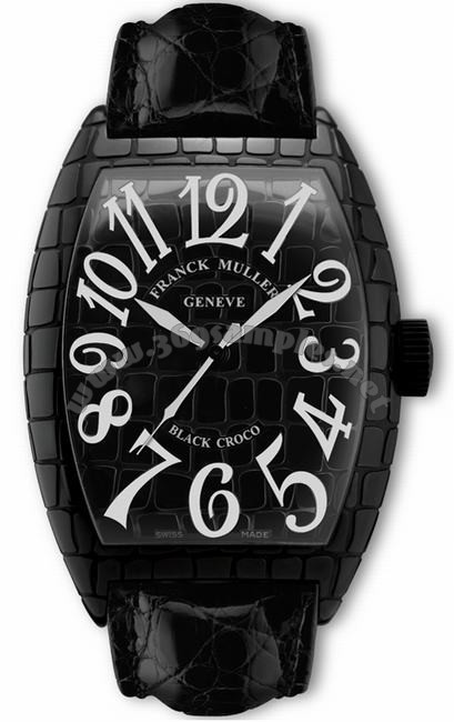 Franck Muller Black Croco Large Mens Wristwatch 8880 SC BLACK CROCO