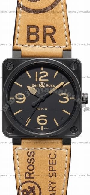 Bell & Ross BR 01-92 Heritage Mens Wristwatch BR0192-HERITAGE
