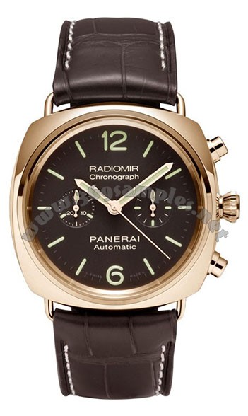 Panerai Radiomir Chrono Pink Gold Mens Wristwatch PAM00377