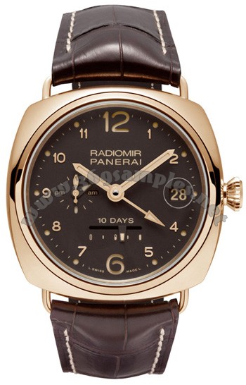 Panerai Special Editions Radiomir 10 Days GMT Oro Rosso Mens Wristwatch PAM00497