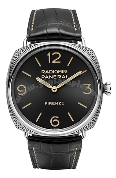 Panerai Radiomir Firenze 3 Days Acciaio Engraved Mens Wristwatch PAM00604