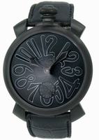 Replica GaGa Milano Manual 48mm PVD/Carbon Fibre Men Wristwatch 5012.2.BK