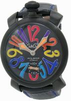 Replica GaGa Milano Manual 48mm PVD/Carbon Fibre Men Wristwatch 5012.3.BKBL