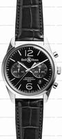 Replica Bell & Ross BR 126 Officer Mens Wristwatch BRG126-BL-ST/SCR