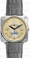 Replica Bell & Ross BR S Mecanique White Gold Unisex Wristwatch BRS-WHGOLD-IVORY_D