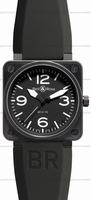 Replica Bell & Ross BR 01-92 Carbon Mens Wristwatch BR0192-BL-CA